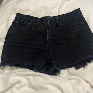 Madewell Black Denim Shorts